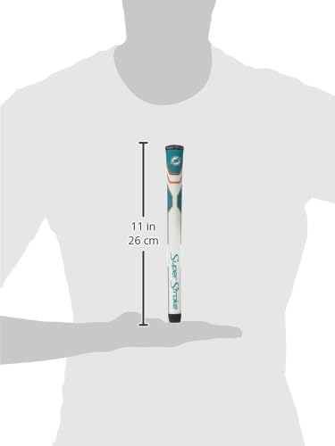 SuperStroke NFL Golf Club Grip, Standard Size, Black, Rubber, Textured