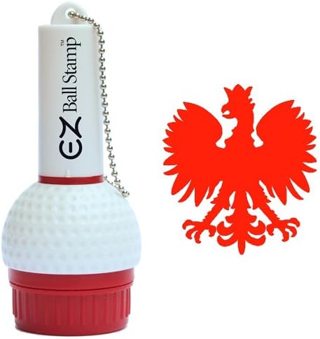 EZBallStamp Golf Ball Stamp Marker (Red Polish Eagle)