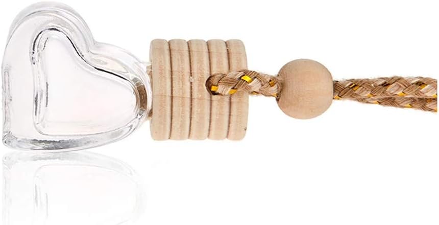 Car Aromatherapy Essential Oil Diffuser, 10 Pack Car Air Freshener Hanging Perfume Bottle Fragrance Decor Accessories Auto Window Ornament (heart)