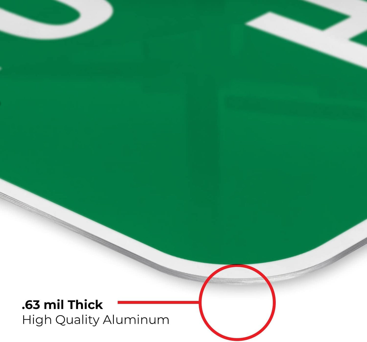 Personalized Custom Green Background Customize for Office, Business, Workplace, Home, Airbnb, Delivery Sign, 12x18 Inches, Rust Free .063 Aluminum, Fade Resistant, Made in USA by Sigo Signs