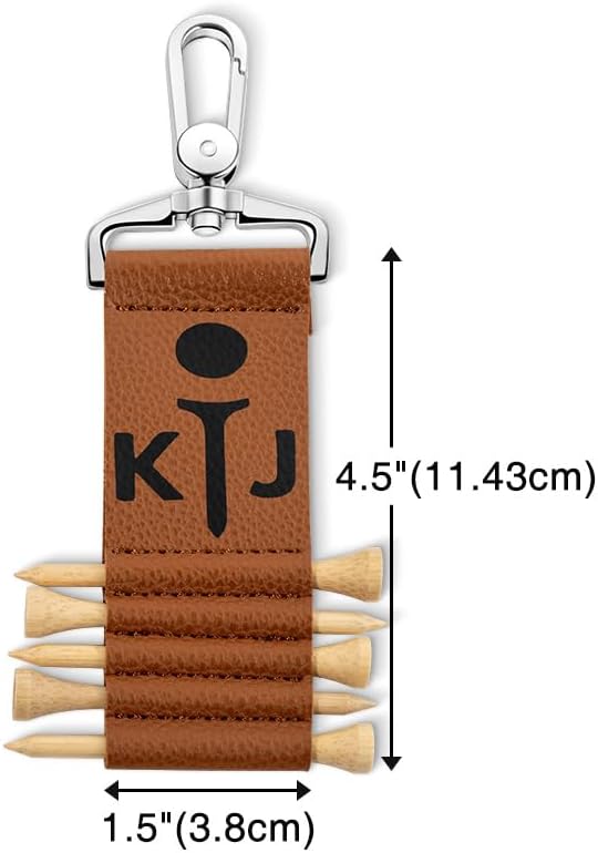 callie Personalized Monogram Golf Tees Holders with 5 Tees, Custom Golf Bag Tag, Golf Accessory Gifts for Mom, Dad, Women,Men