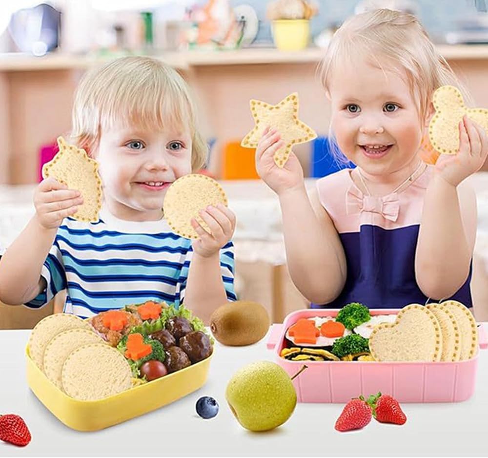 Cookie Cutter Set for Baking, 5PCS Sandwich Fondant Cake Fruit Vegetable Shapes Cutter Set (Star)