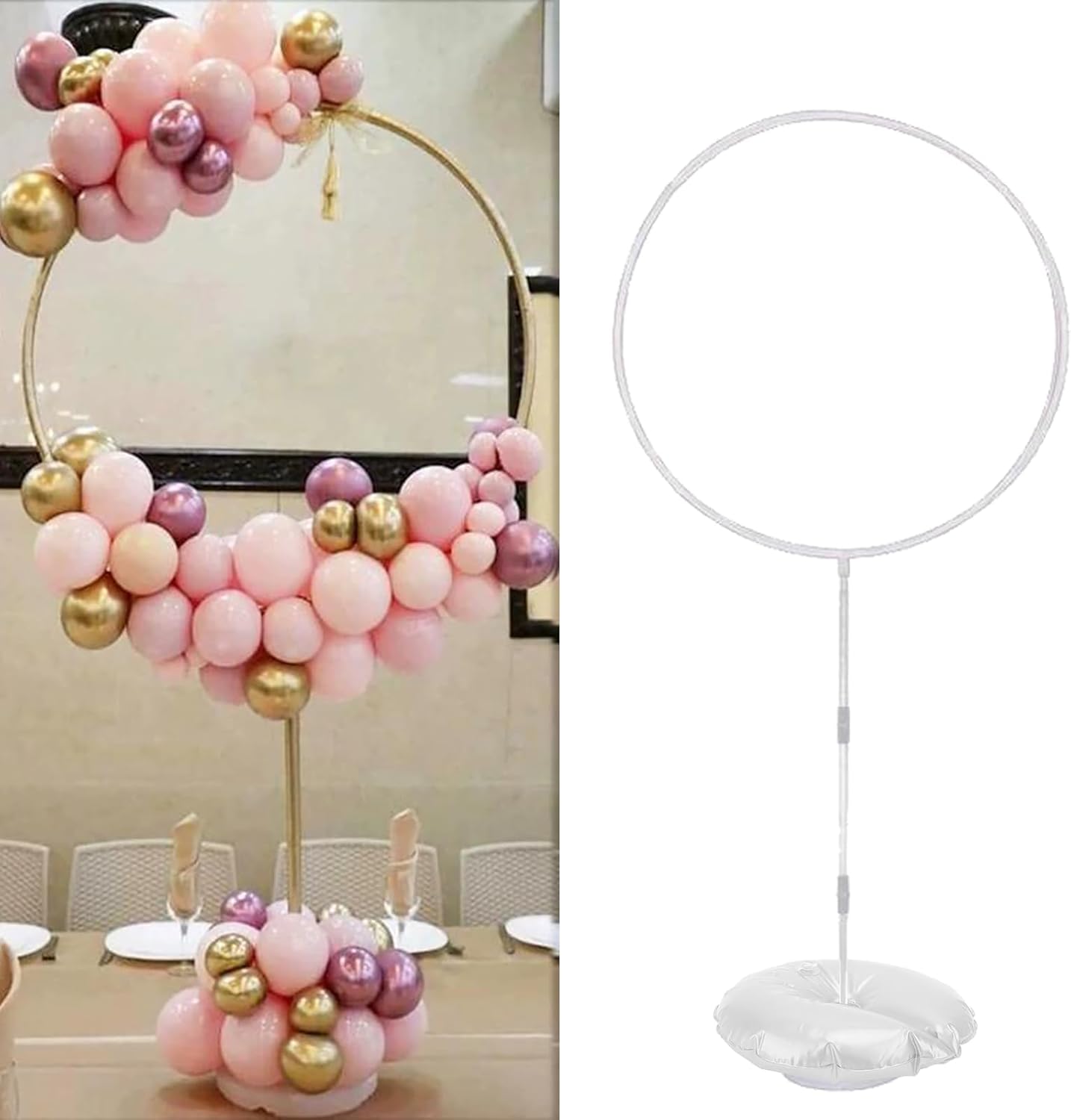 4 Pack Water Weight Bags for Balloon Column Stand And Balloon Arch, Openable Water Fillable Base for Party Wedding Graduation Decor Supplies Accessories, 10 lbs (White)