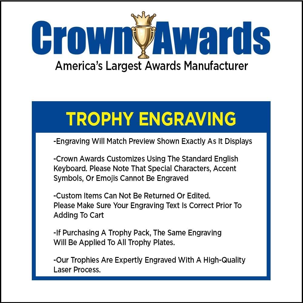 Gold Star Trophies - Gold Star Trophy Award - Custom Engraving On White Marble Base