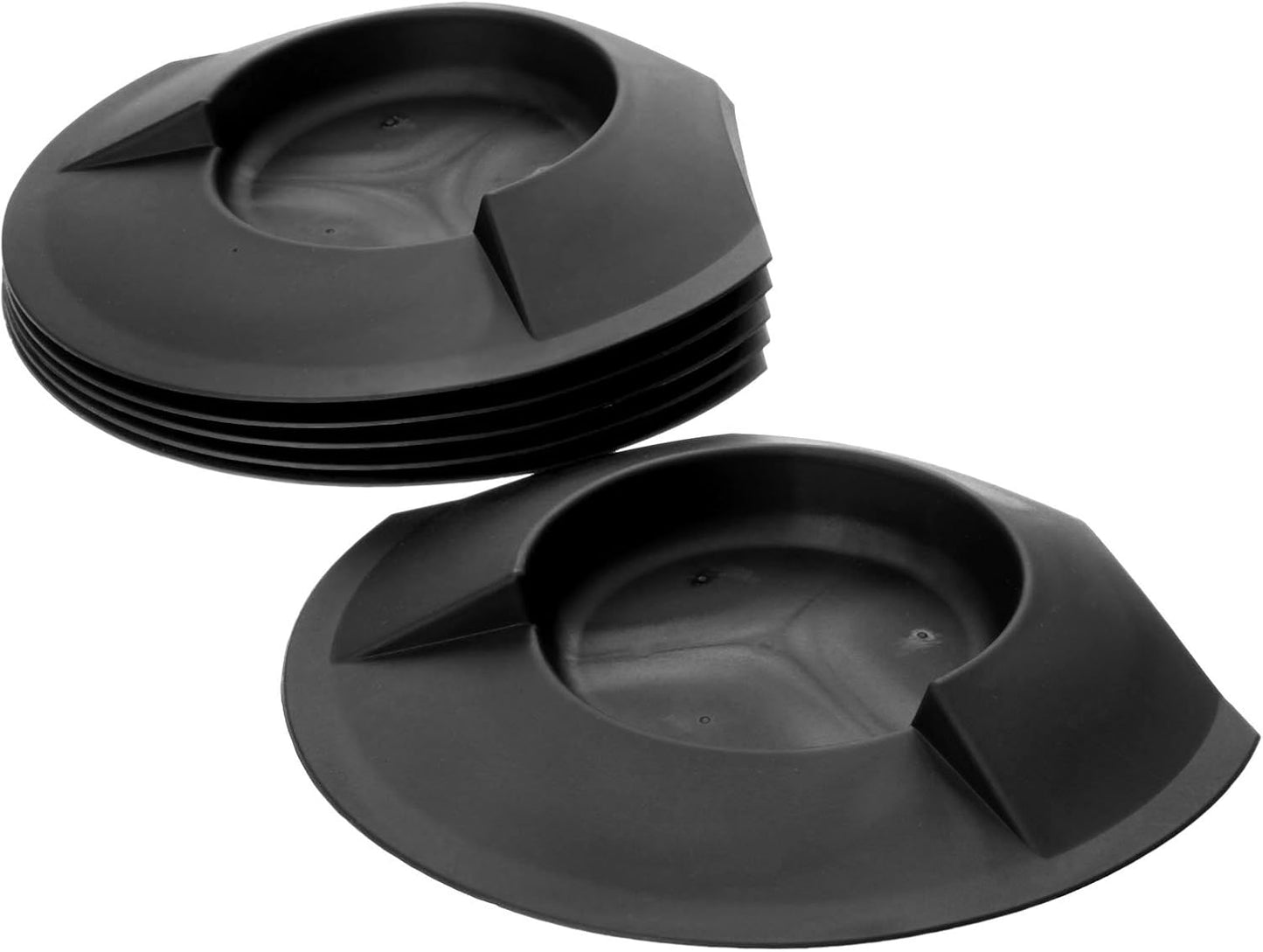 MUXSAM 6 Pieces All-Direction Putter Cups Practice Black Golf Putting Cup Golf Training Cup Golf Practicing Hole Putting Aid Putter Training Aid Fit for Beginner Golf Training Accessory