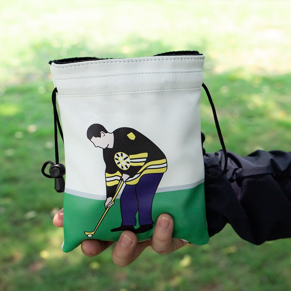 montela golf Valuables Pouch,Golf Bag Pouch with Drawstrings Golf Tee Bag Leather Golf Tee Pouchs for Men Women(Funny)