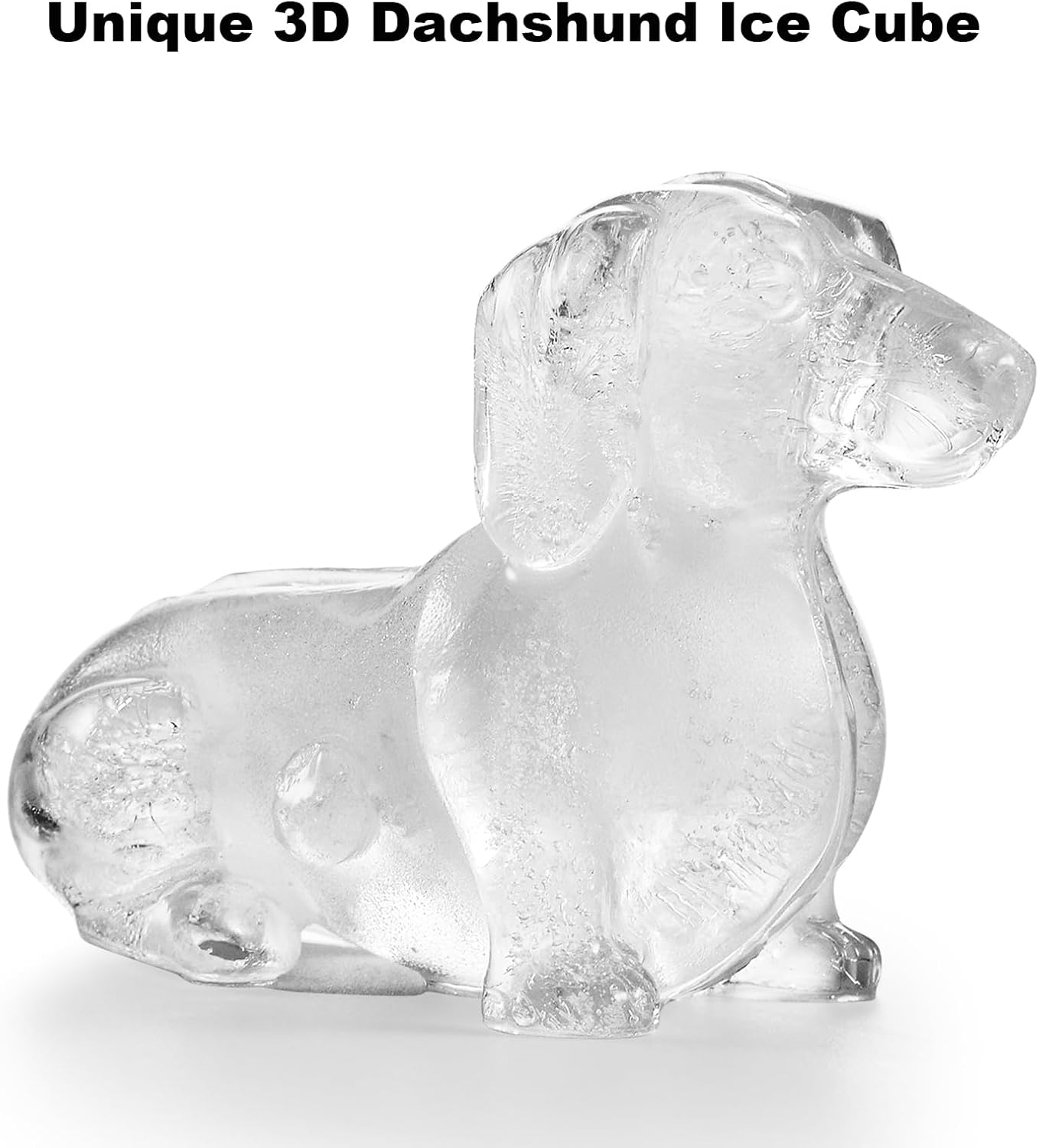 Nax Caki 3D Dachshund Dog Ice Cube Mold Fun Shapes, Dachshund Gifts for Women, Cute Large Craft Ice Mold, Big Dog Ice Cube Trays for Whiskey Cocktails Bourbon
