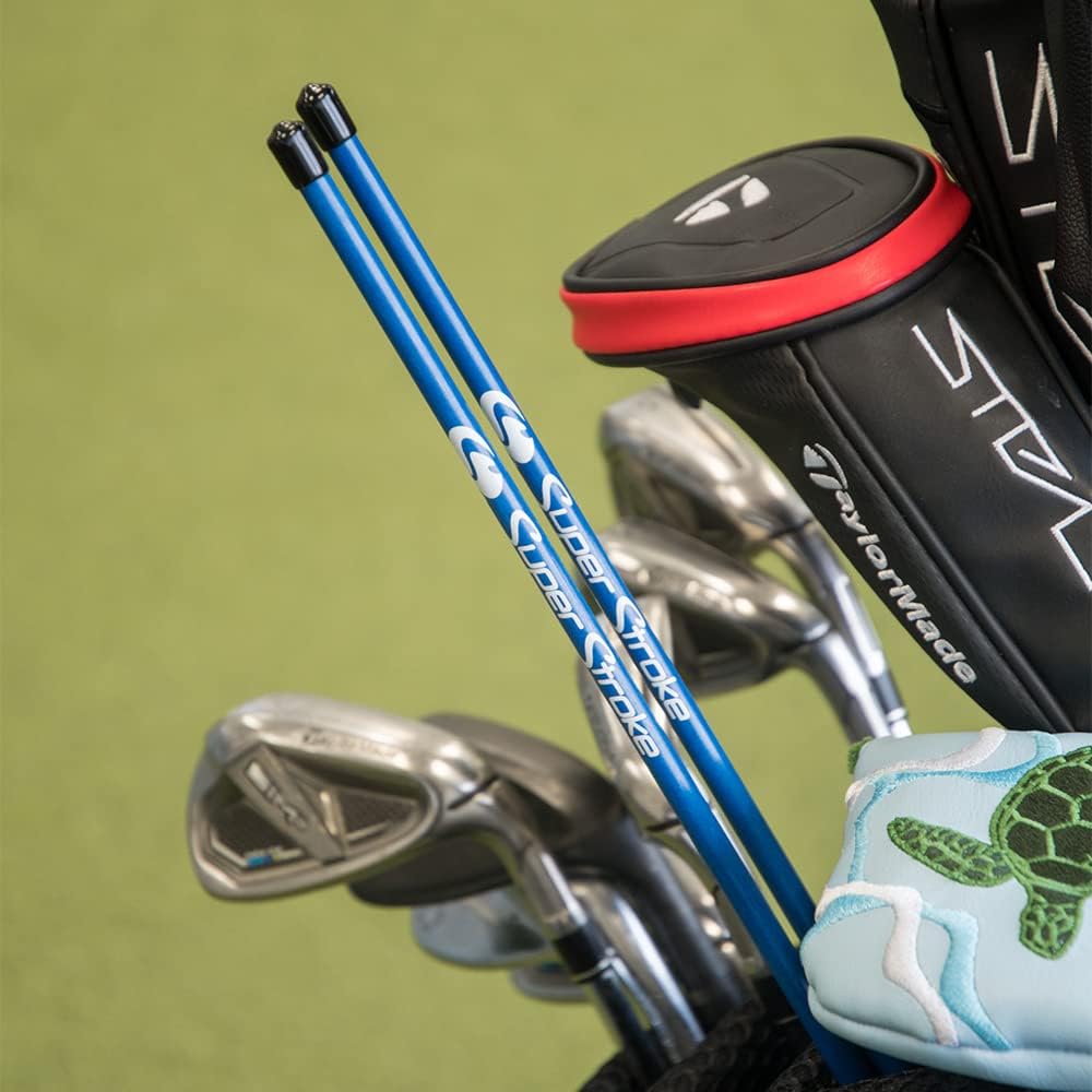 SuperStroke Golf Alignment Sticks 45" Fiberglass Rods, Full Swing Training Aid Kit, Help's with Posture Correction and Shot Accuracy