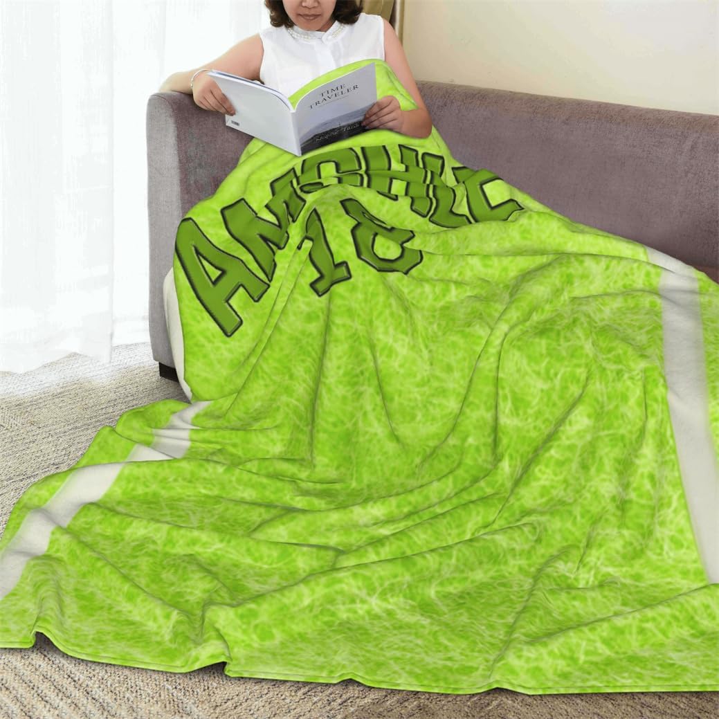 Personalized Tennis Themed Blankets for Sofa Bedding Travel Customized Home Decor Throw Bed Blanket Tennis Sport Themed Bed Blanket Custom Name Throw-Blanket Gifts for Sport Enthusiasts