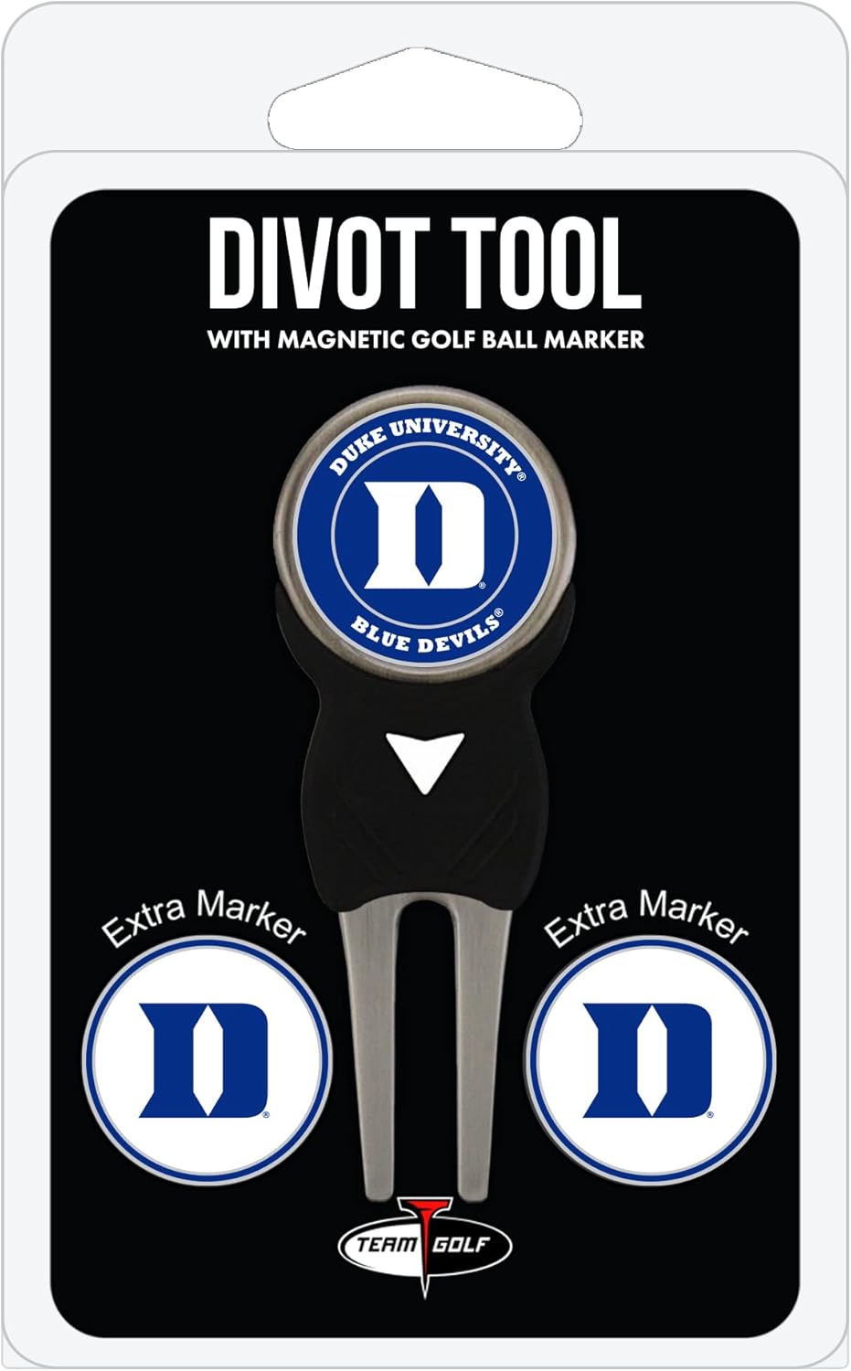 Team Golf NCAA Divot Tool with 3 Golf Ball Markers Pack, Markers are Removable Magnetic Double-Sided Enamel