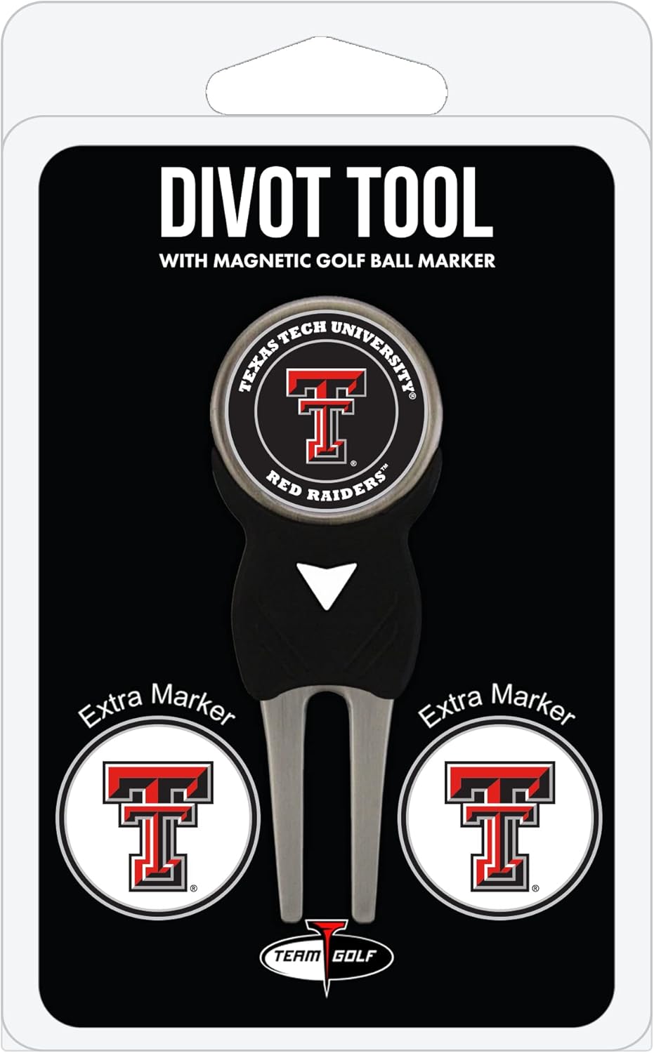 Team Golf NCAA Divot Tool with 3 Golf Ball Markers Pack, Markers are Removable Magnetic Double-Sided Enamel