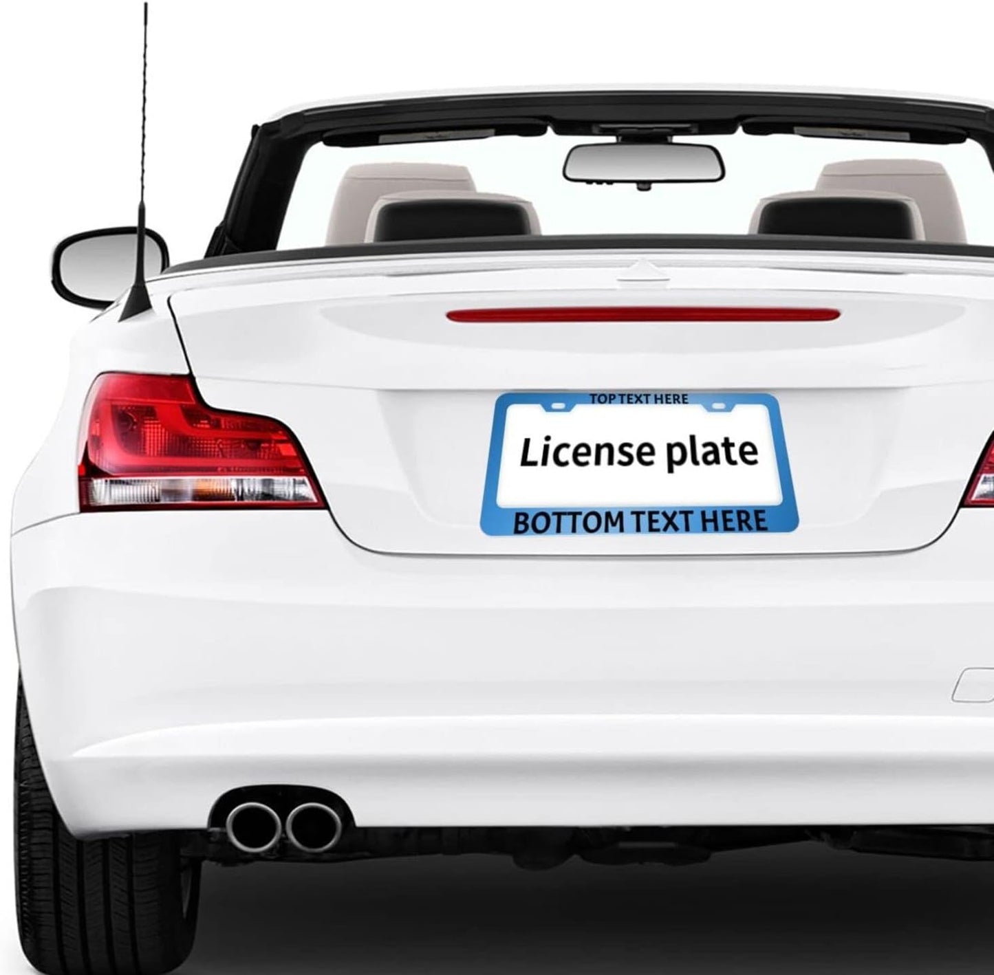 2 Pack Custom Personalized License Plate Frame Customized Car Tag Frames for Women Men with Screw Caps,12"x6",2 Holes