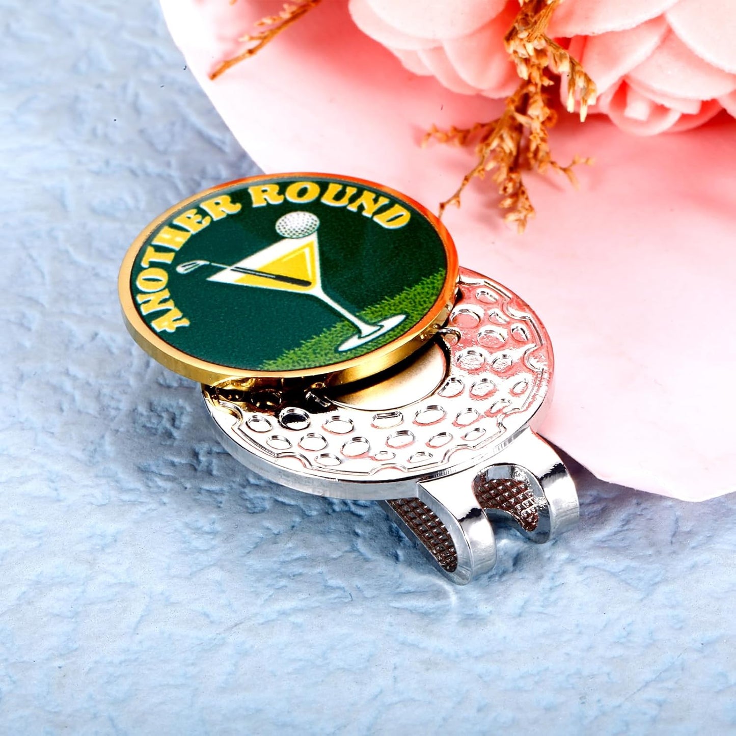 Funny Golf Ball Marker with Magnetic Hat Clip,Golf Ball Marker Hat Clip for Men Women, Golf Gifts for Men Women,Golf Accessories for Golf Lovers,Golf Gifts for Friends Coach Dad Father Boss Christmas