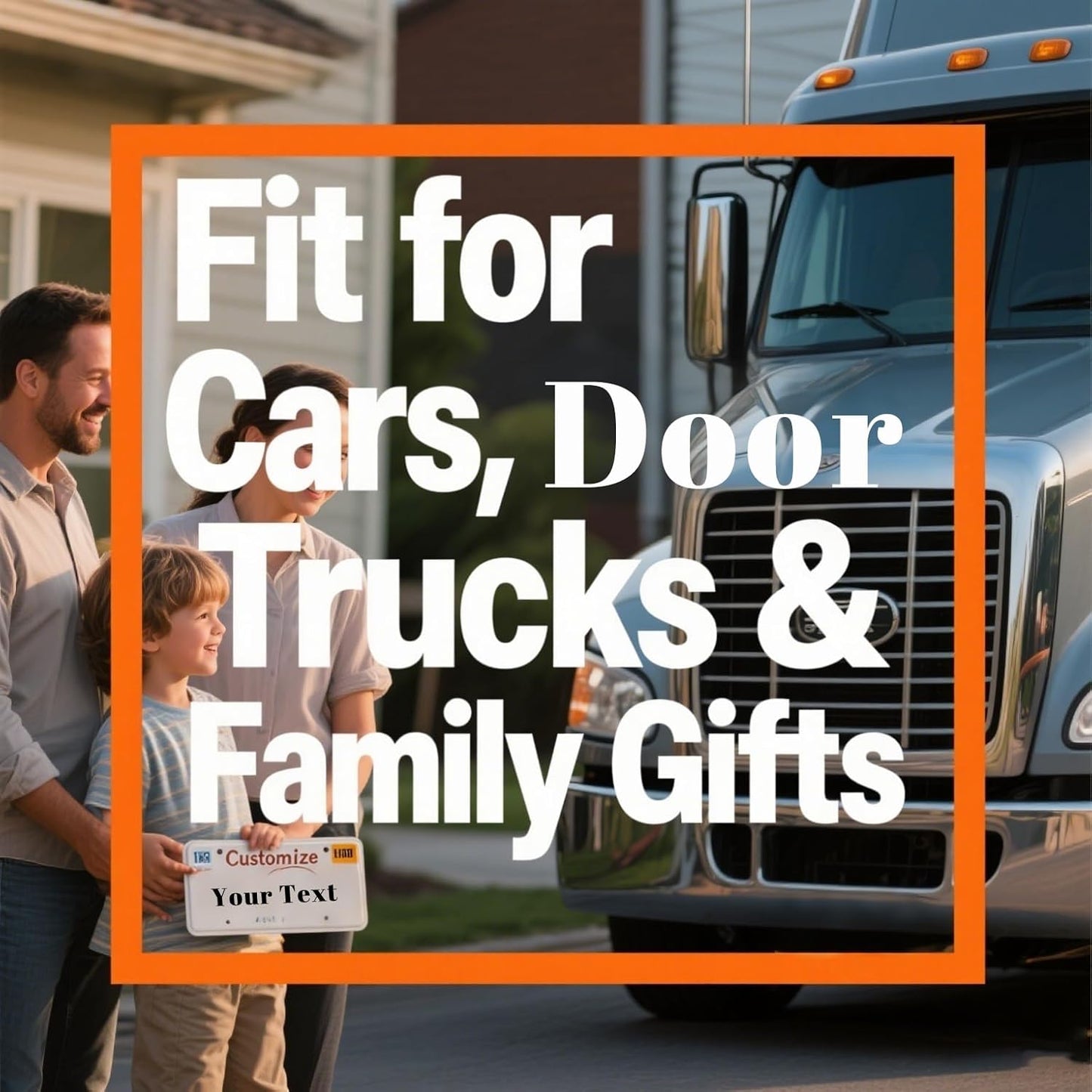 Custom License Plate for Front of Car, 6x12 Inch Personalized Aluminum License Plate with Logo Text Photo,Customize Tags and Vanity Plates for Truck Car Door Auto Accessories