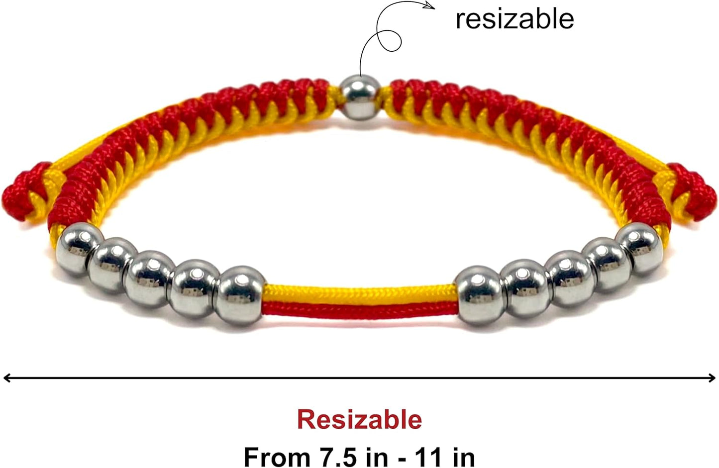 LAMIBEE Golf Stainless Steel 10 Bead Score Counter Bracelet, Golf Stroke Count Bracelet, Resizable Easy to Adjust Golf Round Scoring Tracker, Durable Stylish Golf Accessory