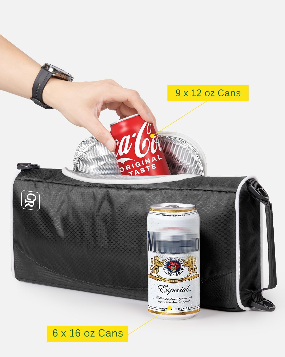Golf Cooler Bag with Ice Packs - Golf Gifts for Men Fits in Golf Bags Golf Accessories Fathers Day Dad Gifts from Daughter Son Wife - Keeps 6 Beer Cans or 2 Wine Bottles Cold for Hours