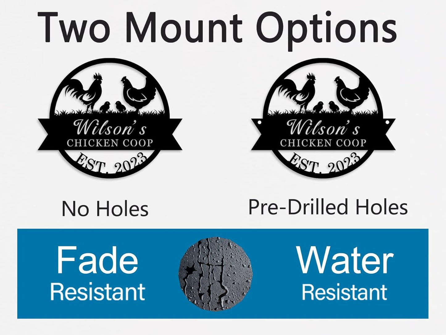 Custom Chicken Coop Sign, Personalized Family Name Chicken Coop Sign, Personalized Chicken Farm Sign, Custom Farm Coop Sign, Mothers Day Gifts