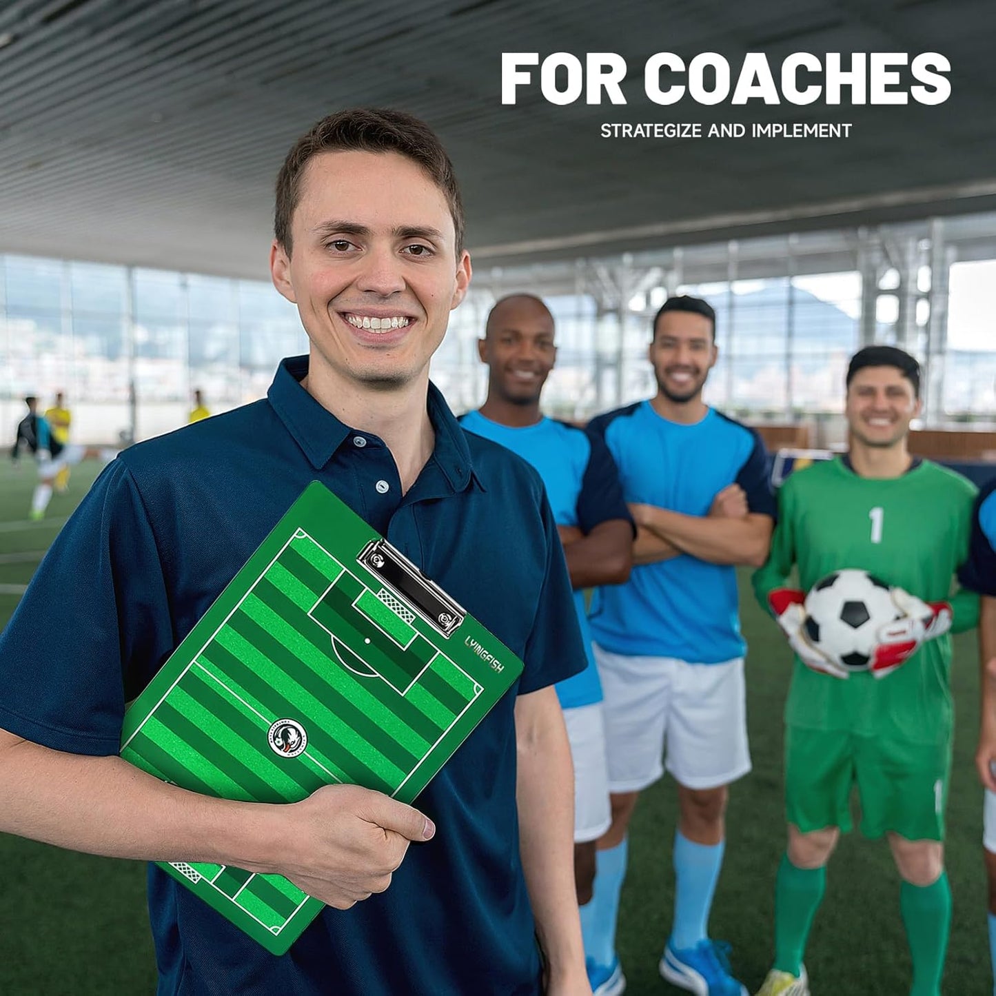 Dry Erase Coaches Clipboard, Waterproof Soccer Whiteboard for Coaches Double-Sided Soccer Clipboard for Coaches Writable and Erasable Coaching Board Dry Erase Coaching Board Coaching Board Gift