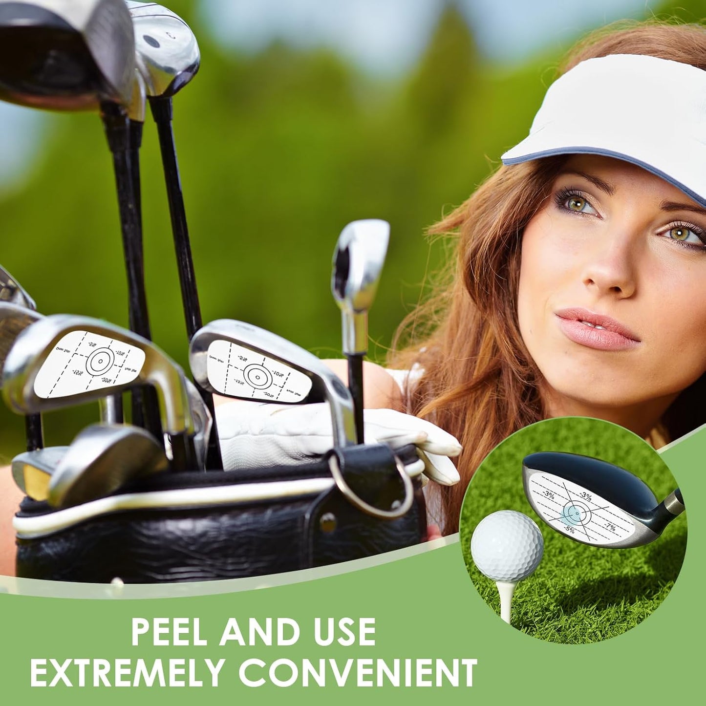 360 Pcs Golf Impact Tape Set, Sweet Spot Training Stickers for Woods, Irons and Putters, Impact Labels for Swing Consistency, Distance Control, and Ball Striking for Golf Beginners and Fans