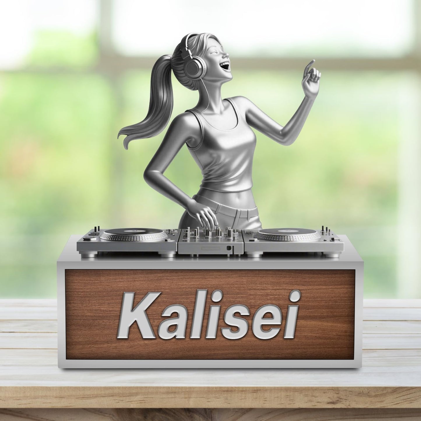 Custom DJ Name Desk Sign Personalized Acrylic DJ Desk Ornament Music Studio Decor Plaque Disc Player Hip-hop Singer Figurine Trinket Music Lovers Gift for Men Women