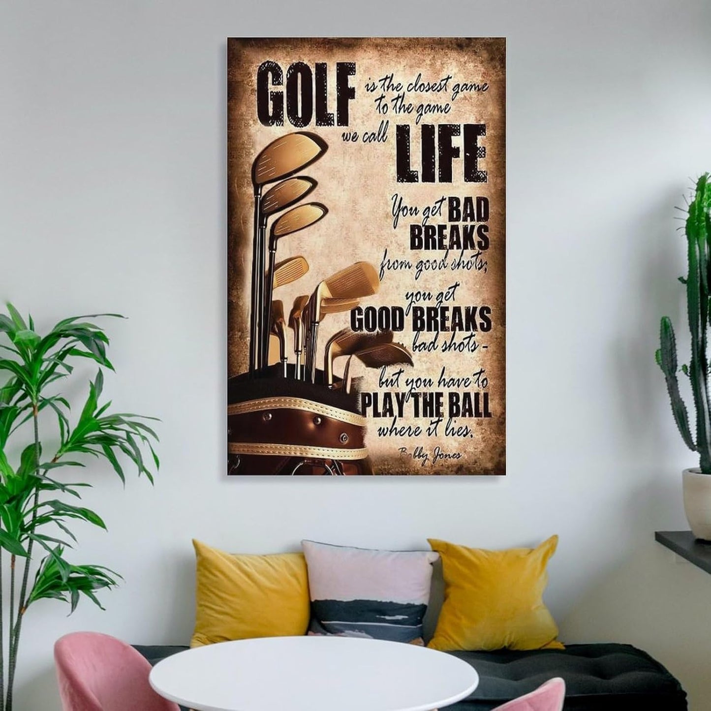 Golfing Classic Vintage Golf Life Art Posters, Sport Lovers Gifts, Canvas Painting And Wall Art Pictures Are Used For Room Aesthetics And Decoration 16x24inch(40x60cm)