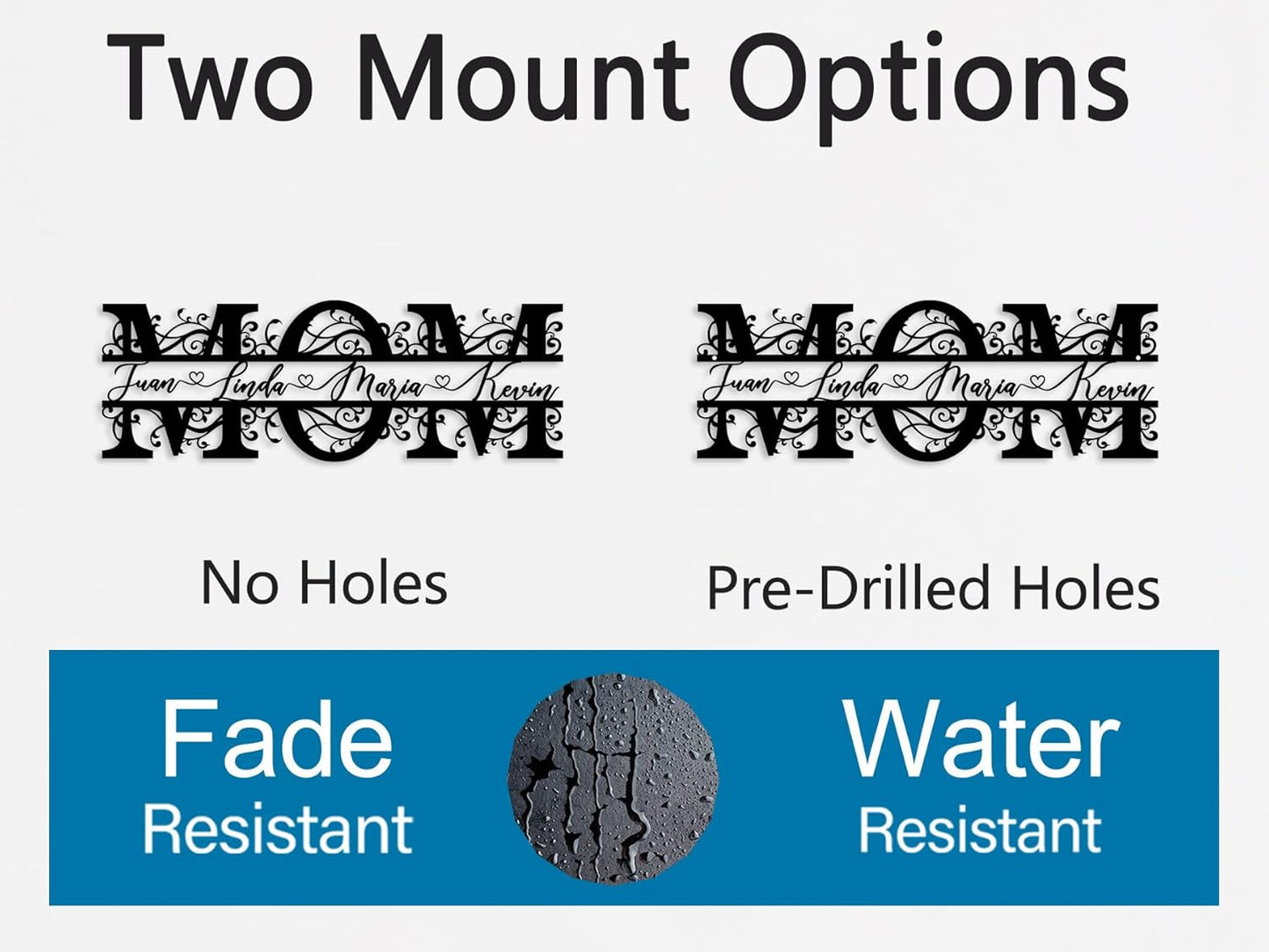 Personalized Mothers Day Gifts, Custom Mother's Day Gifts from Daughter, Custom Mom Metal Sign with Kids name, Mothers Day for Mom, Personalized Metal Name sign Gifts for Grandma