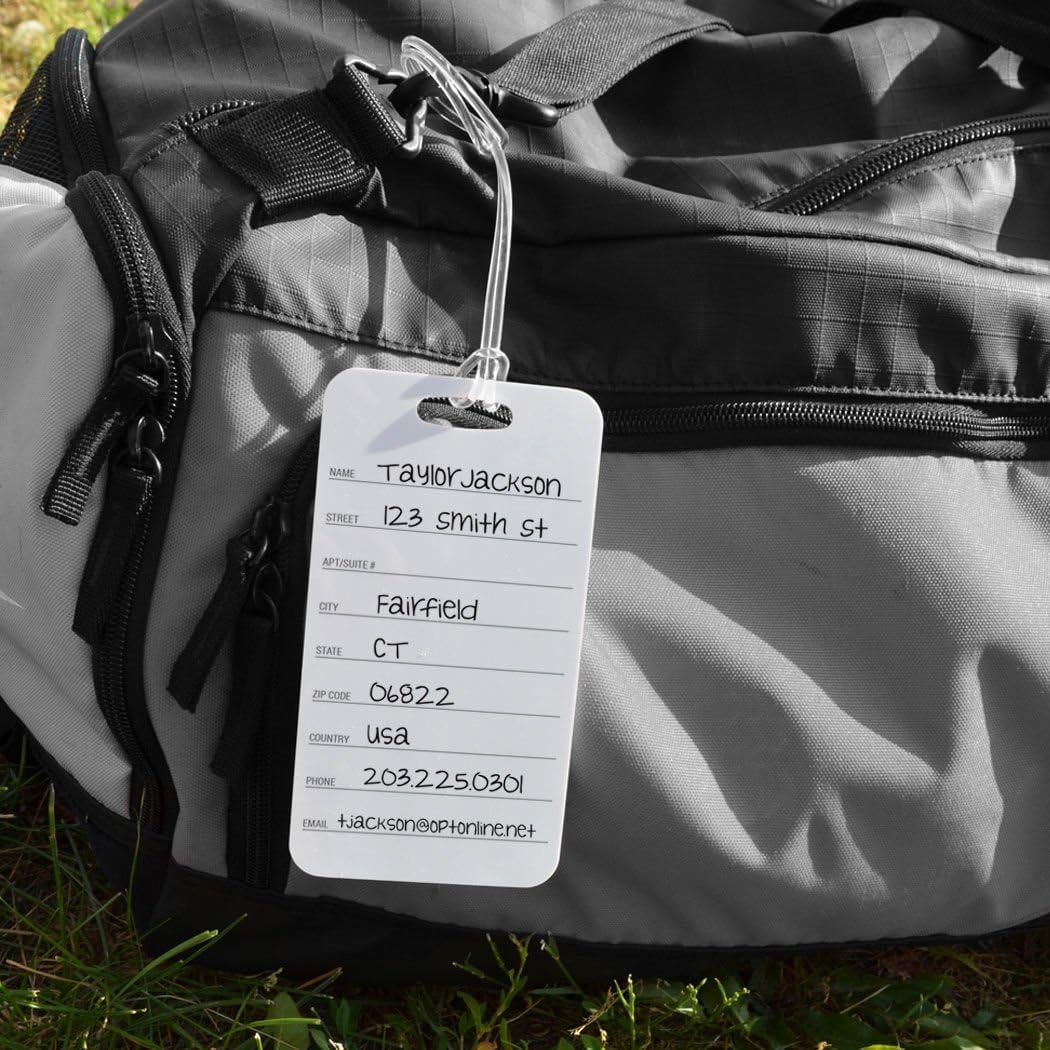 ChalkTalkSPORTS Golf Luggage & Bag Tag | Personalized Female Golfer | Standard Lines on Back | Large | Yellow