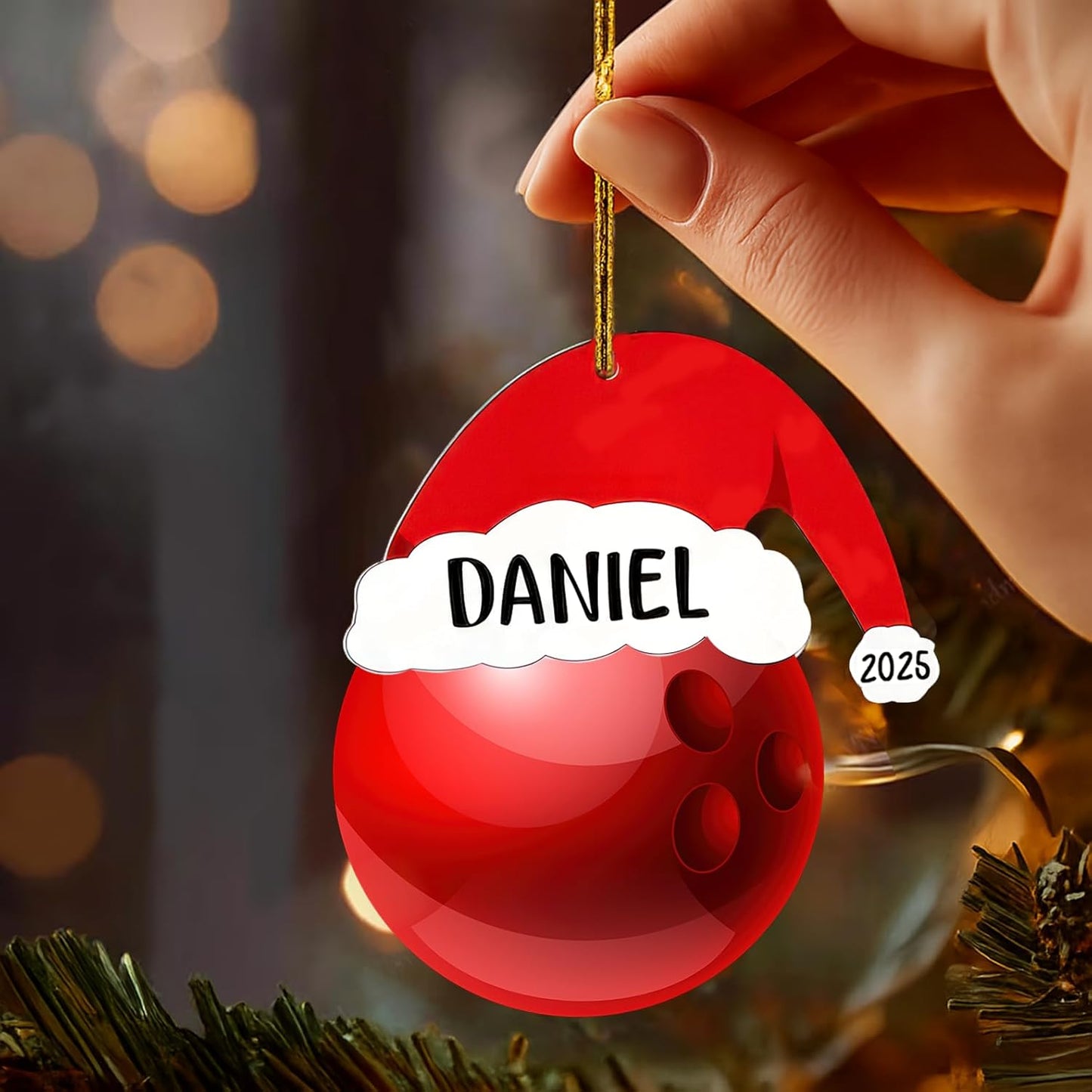 Personalized Bowling Ball Christmas Ornament 2025, Bowling Ornaments for Christmas Tree, Team Ornament, Custom Coach Gifts, Hanging Decor, Gifts for Sports Lovers Boys, Xmas Gift 2025