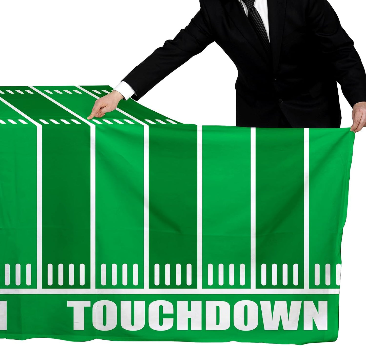 Gatherfun Football Party Decorations Disposable Tablecloth Plastic Touchdown Table Cover for Birthday Football Party Games Decoration 54 X 108Inch,2 Pack