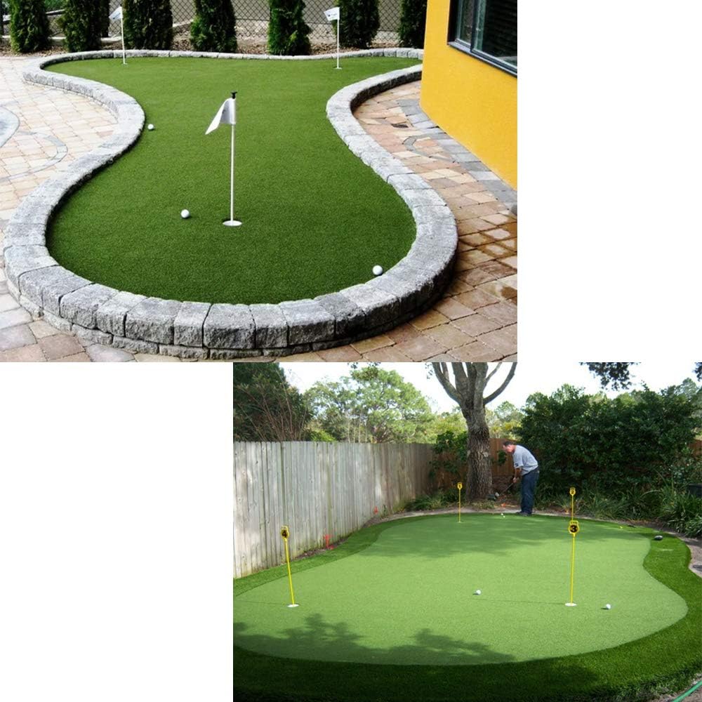 Golf Putting Green - Artificial Grass Turf 5FT x 5FT, Indoor/Outdoor Golf Training Mat, Synthetic Fake Grass for Baseball, Football, Gym Sports