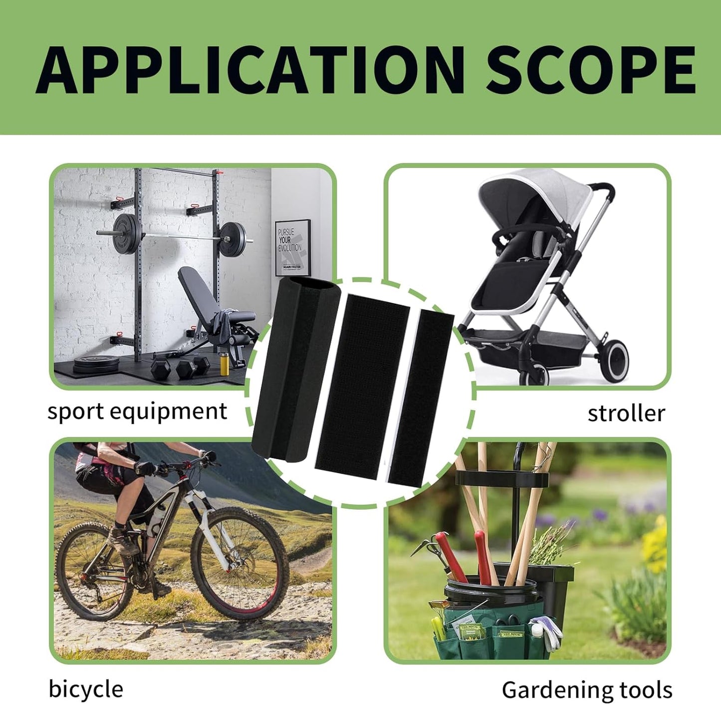 6 Pcs Universal Foam Handle Grips, 4.25 Inch NBR Rubber Foam Grip Wrap for Comfortable Handle Covers, Soft Buffer Tube Pad for Fitness, Bicycle, Garden Tools, and Exercise Equipment