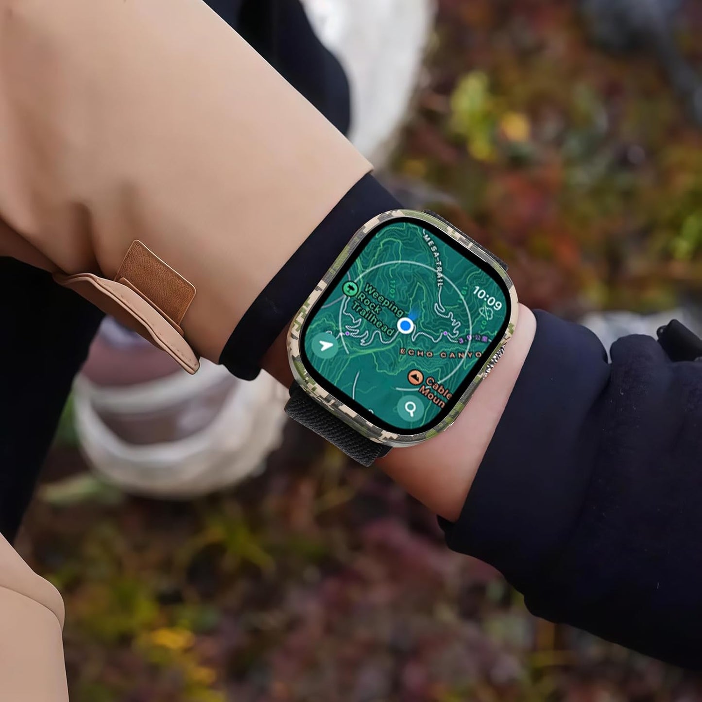 for 49mm Apple Watch Ultra 3/2/1 Bumper Case with Screen Protector Tempered Glass, and Ceramic Like Back Cover for iWatch, Straight Edge Ultra Thin Lightweight Protective Cover