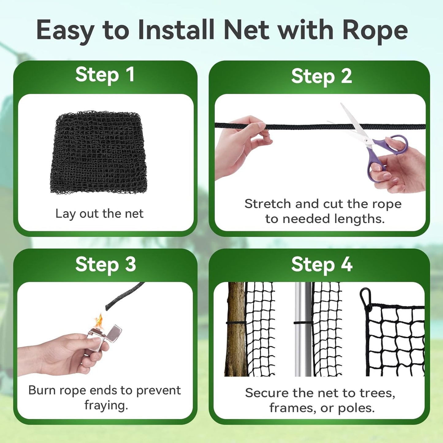 Golf Nets Practice,Sports Nets for Backyard Driving Real Golf Balls10ft to 60ft, Ball Stop Netting for Garage Swing Training, Indoor Outdoor Nylon Heavy Duty Soccer, Basketball, Pickleball Accessories
