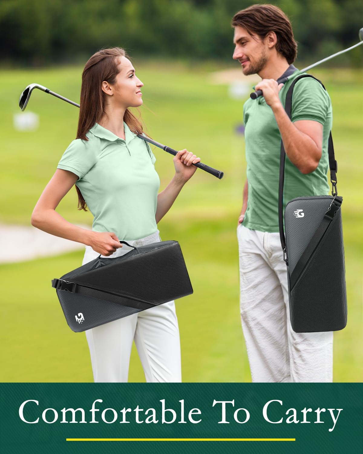 Golf Cooler Bag with Ice Packs - Golf Gifts for Men Fits in Golf Bags Golf Accessories Fathers Day Dad Gifts from Daughter Son Wife - Keeps 6 Beer Cans or 2 Wine Bottles Cold for Hours