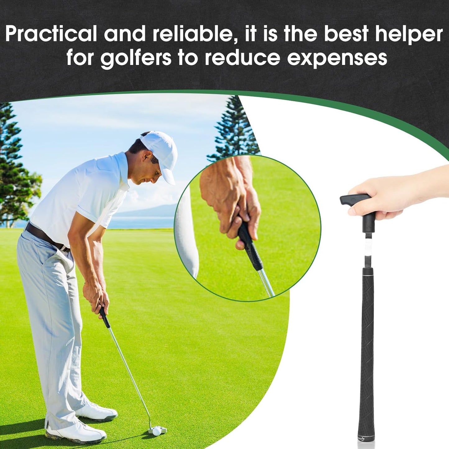 Golf Grip Removal Tool,11" V-Groove Grip Remover Saver for Standard Length Swinging Grips,High-Carbon Steel Golf Club Tool,Golf Grip Kit Golf Tools Golf Grip Tool