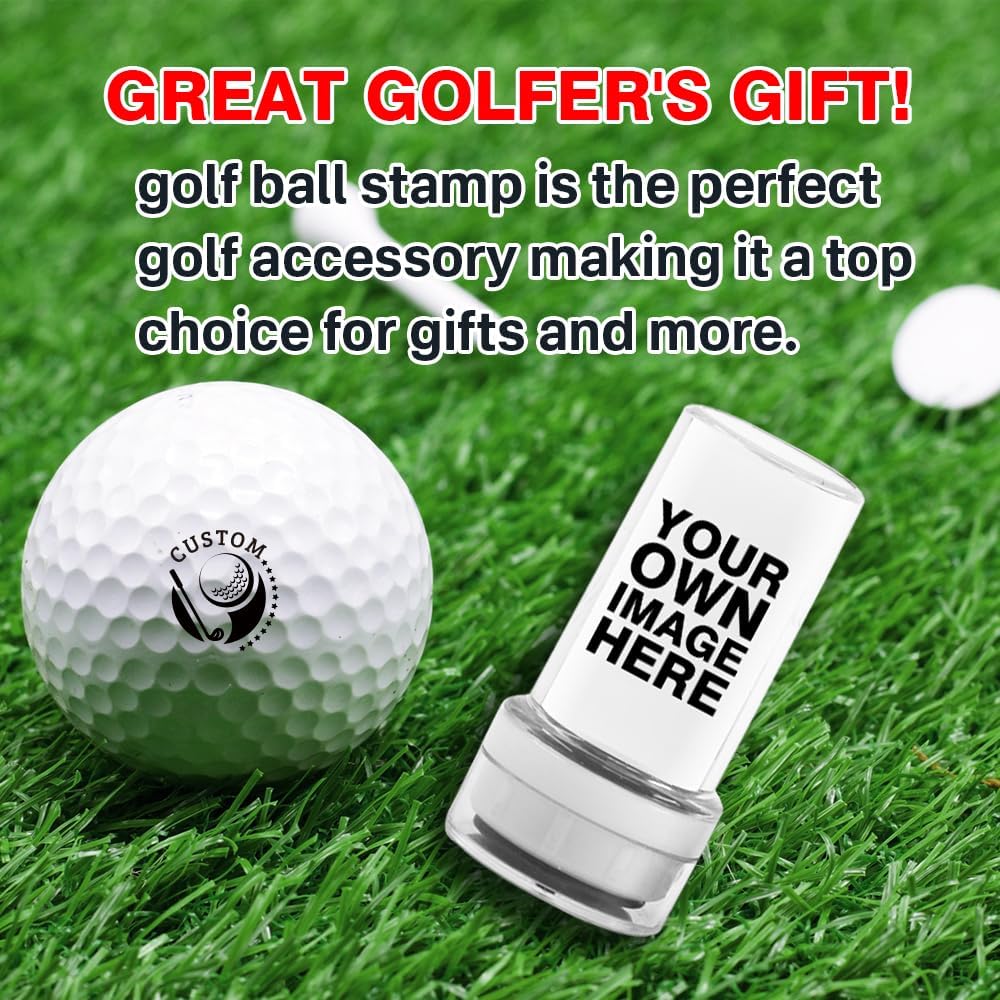 Custom Golf Ball Stamps with Personalized Name Graphics, Reusable Golf Ball Waterproof Marking Tool