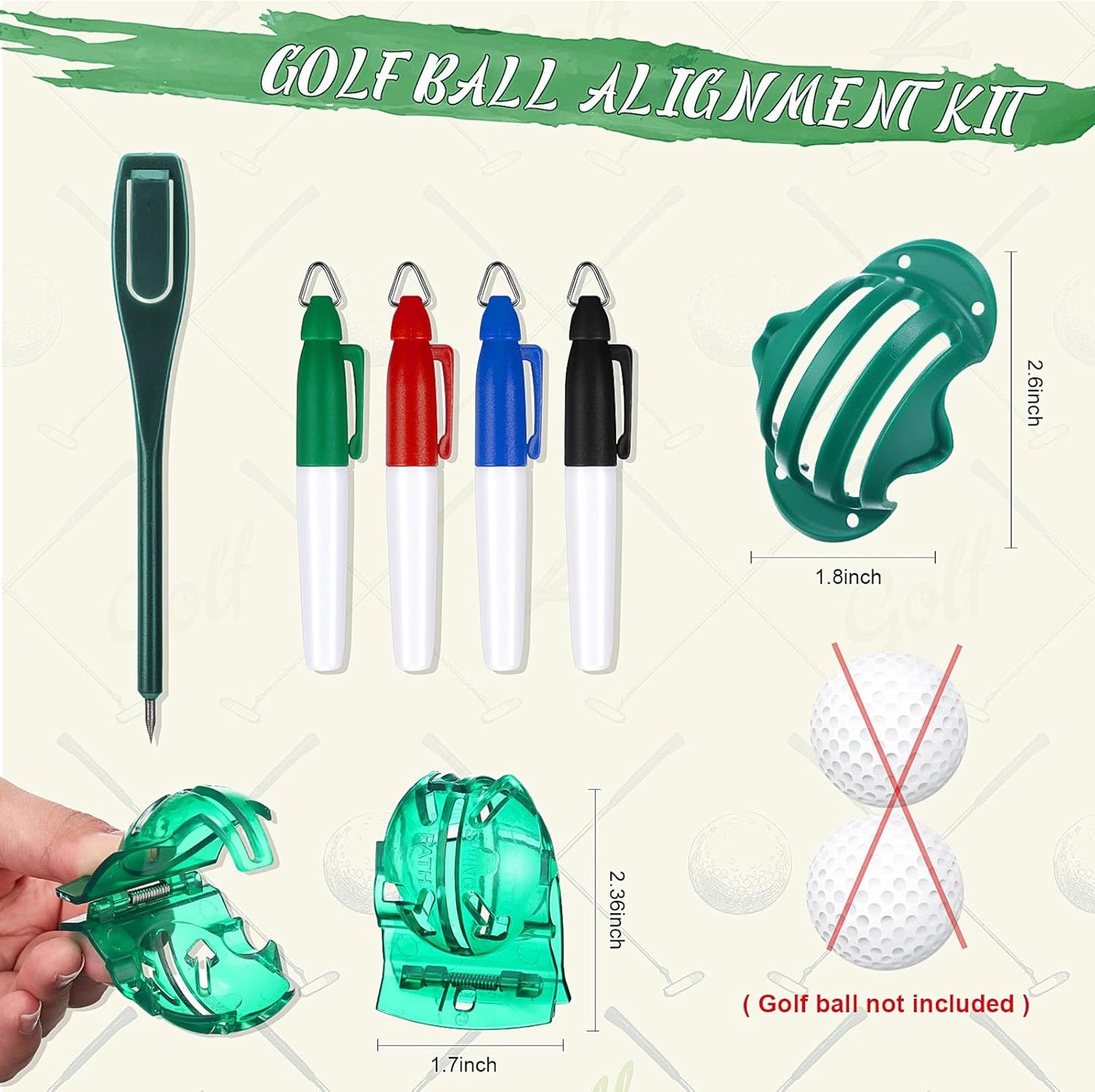 Syhood 21 Pcs Golf Club Cleaning Kit Accessories Golf Brush, Towel, Groove Sharpener, Divot Repair Tool, Ball Alignment Kit Gift for Christmas Portable Tool Kit for Men or Women