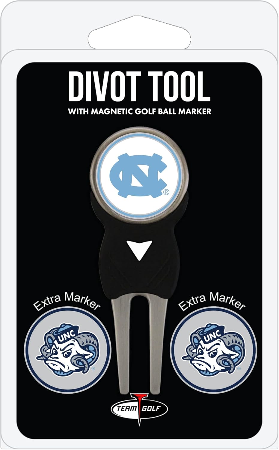 Team Golf NCAA Divot Tool with 3 Golf Ball Markers Pack, Markers are Removable Magnetic Double-Sided Enamel
