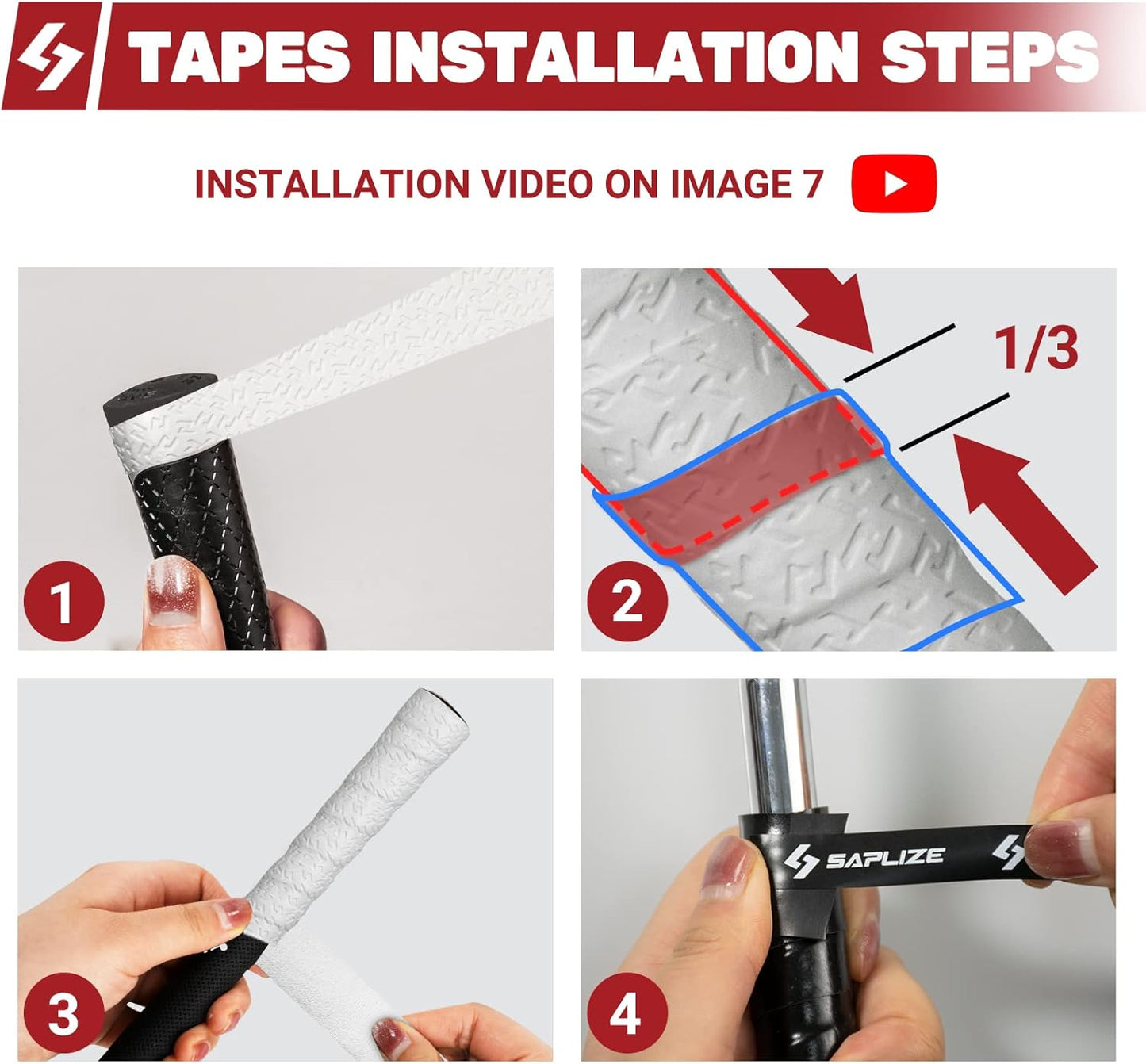 SAPLIZE Golf Grip Wrapping Tapes, 3 Or 15 Pack Tacky PU Overgrip Tapes, New Regripping Solution for Golf Club Grips