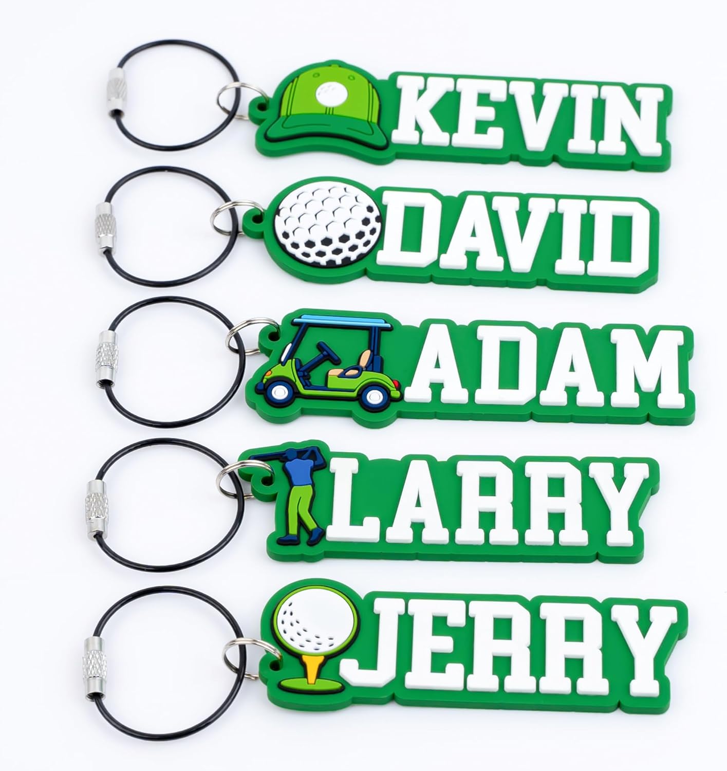 Personalized Sports Golf Keychain ā Custom Name Tag, Bag Tag, Luggage Tag ā Gift for Kids, Coaches, Teams