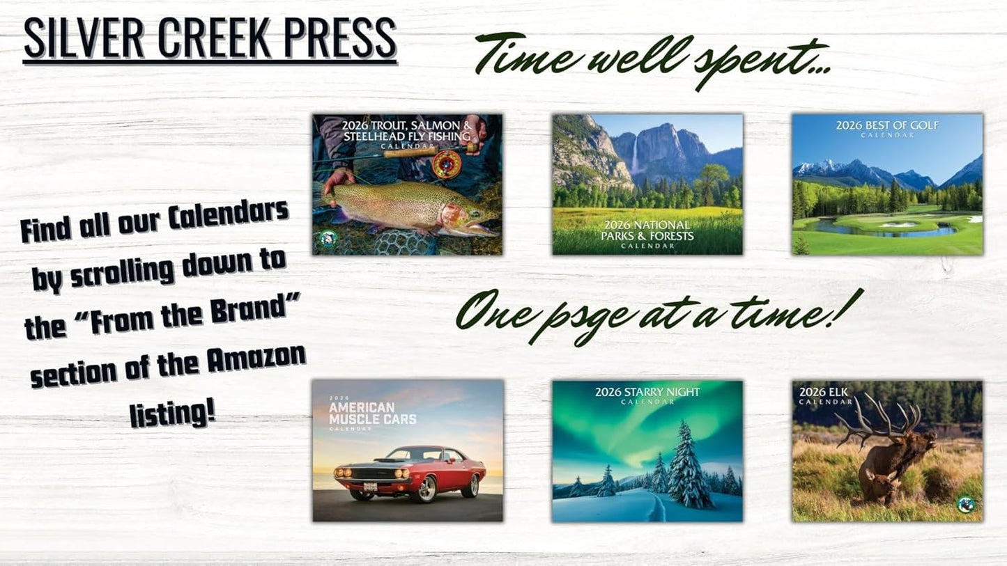 2026 A Year Of Golf Calendar - Includes Pro Golfing (Majors) Tour Dates - 12" x 24" Opened