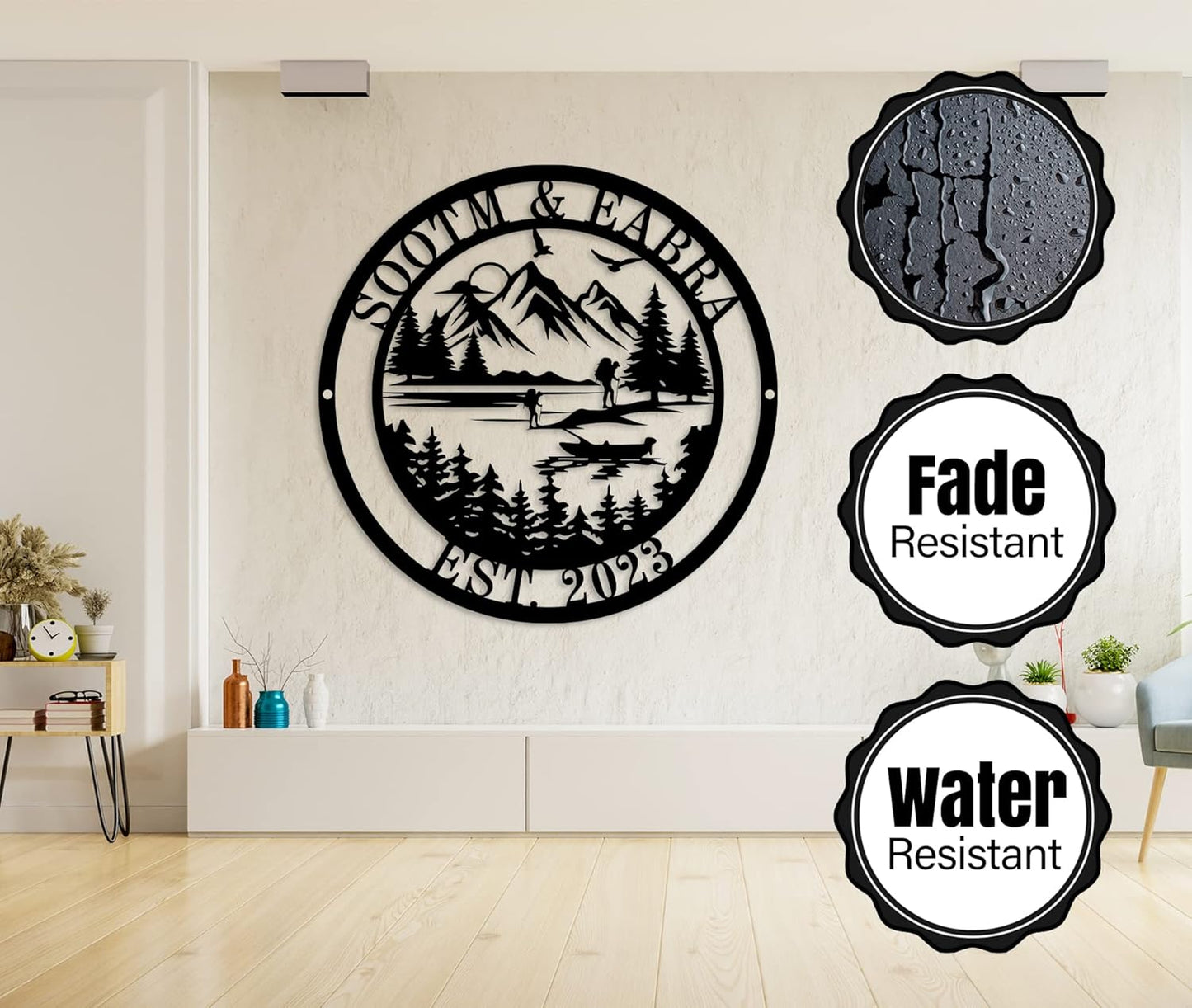 Personalized Fathers Day Gift Personalized Fishing Metal Sign Custom Cabin Sign Custom Cottage Sign