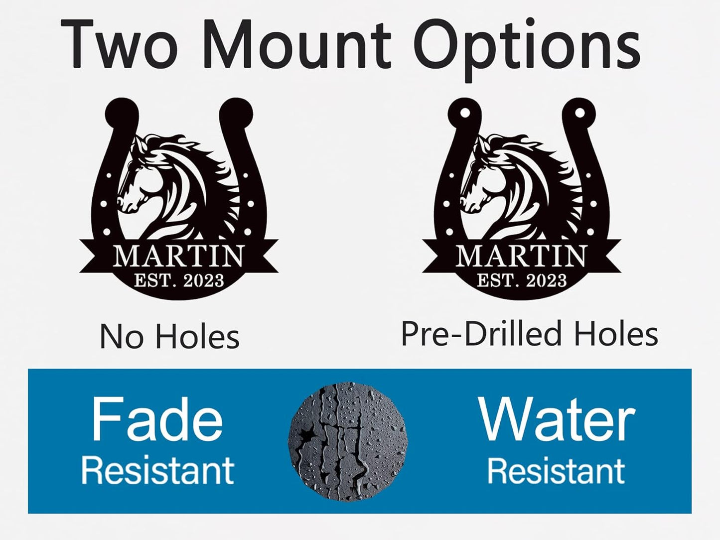 Personalized Horse Head Metal Sign,Horse Head Horseshoe Monogram Sign,Last Name Sign Equestrian Horse Lover Gift Horseshoe Living Room Decor