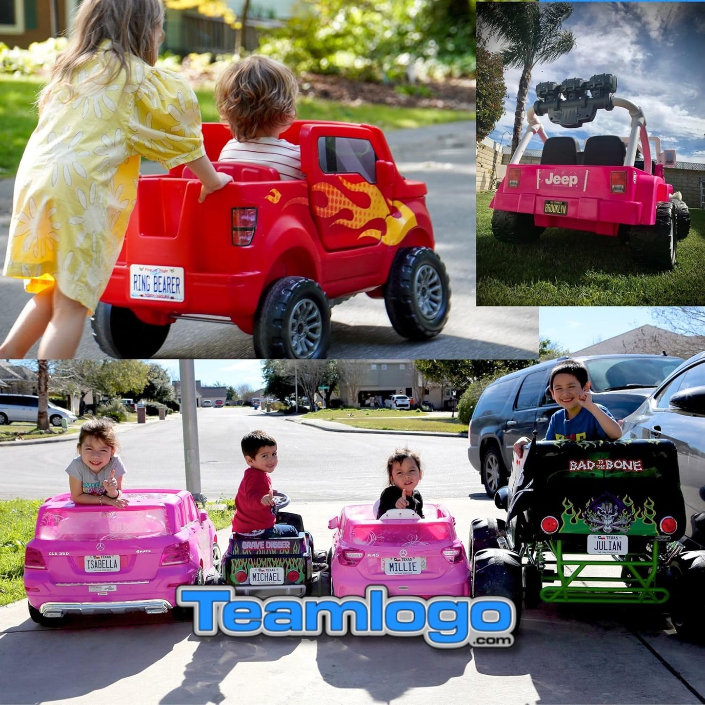 TEAMLOGO Personalized Louisiana Souvenir License Plate - Sizes for Kid's Bikes, Cars, Trucks, Cart, Key Rings Version 1 (3 X 6 Aluminum Name Plate)