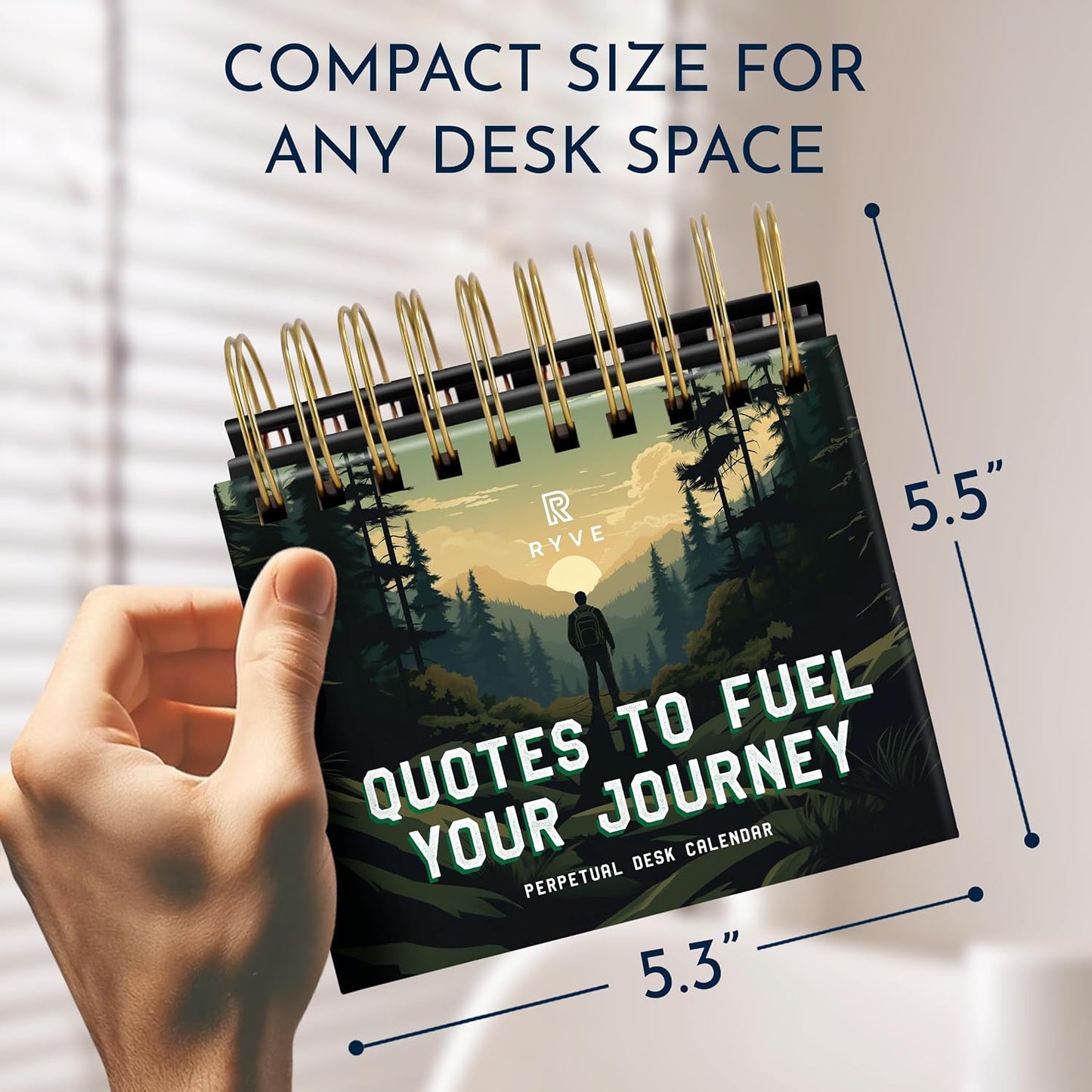 RYVE Motivational Calendar for Men – Daily Flip Calendar with 365+ Inspirational Quotes, Office Decor and Desk Accessories, Motivational and Inspirational Gifts for Men, Office Desk Gifts