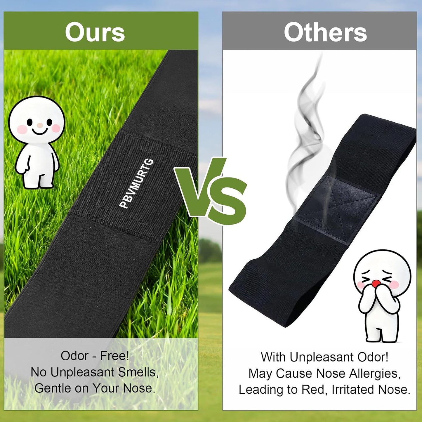 Golf Swing Training Aid with Instructions for use,Swing Correcting Arm Band Without unpleasant Smell,Golf Swing Band not Easily Sliding Down The arms. Swing Easy, Golf Arm Band Training Aid.