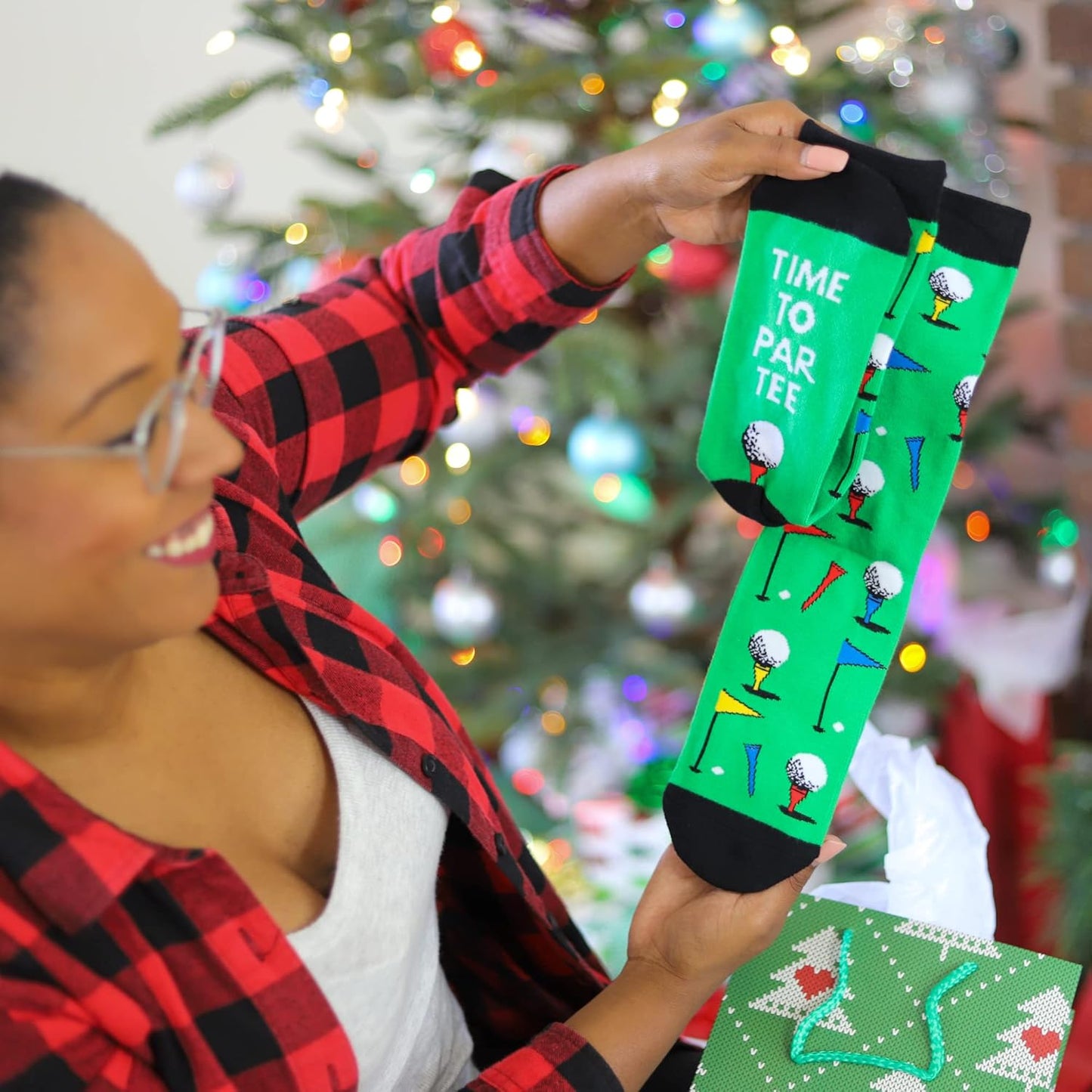 Lavley Funny Golf Socks - Fun gift for golfers - Unisex one size fits most - Great for birthdays or stocking stuffers