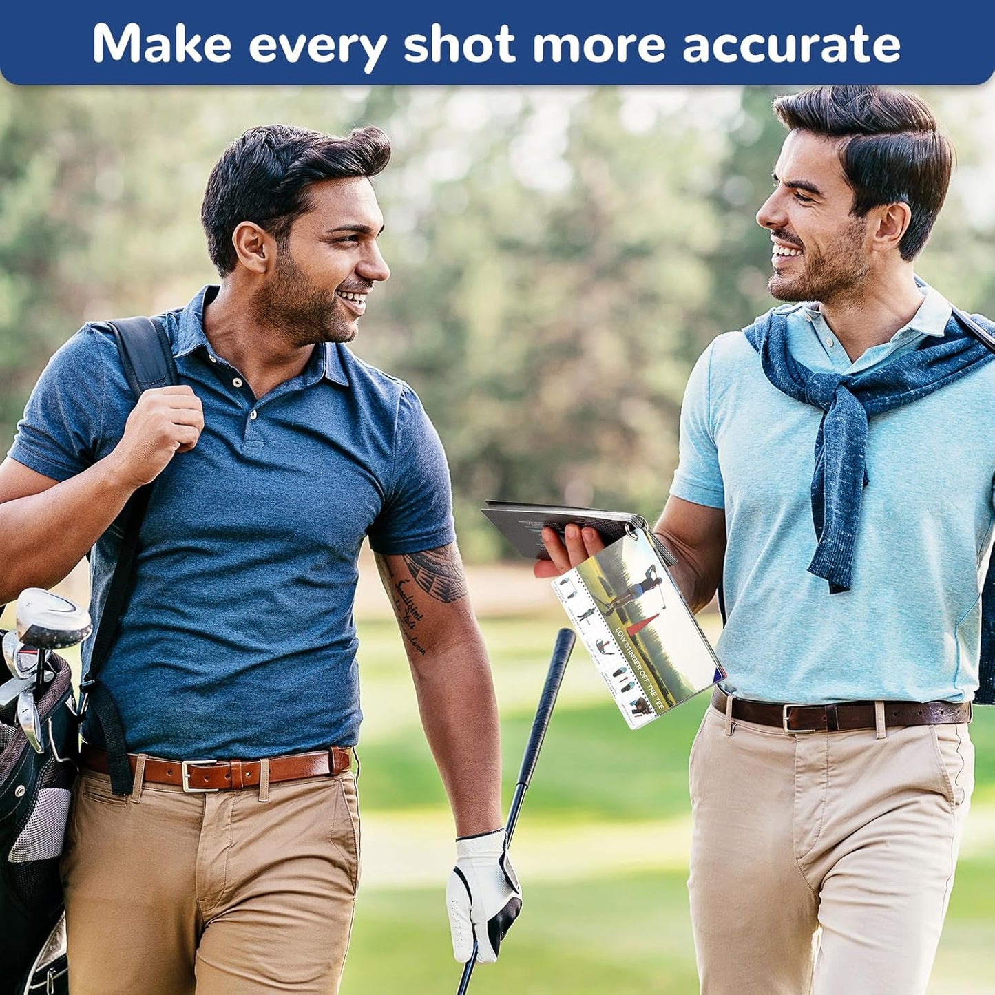 Golf Reference Cards - Essential Golf Rules & Tips | Waterproof, Durable, Compact Design for Golfers | Perfect for Beginners & Pros | Improve Your Game Instantly