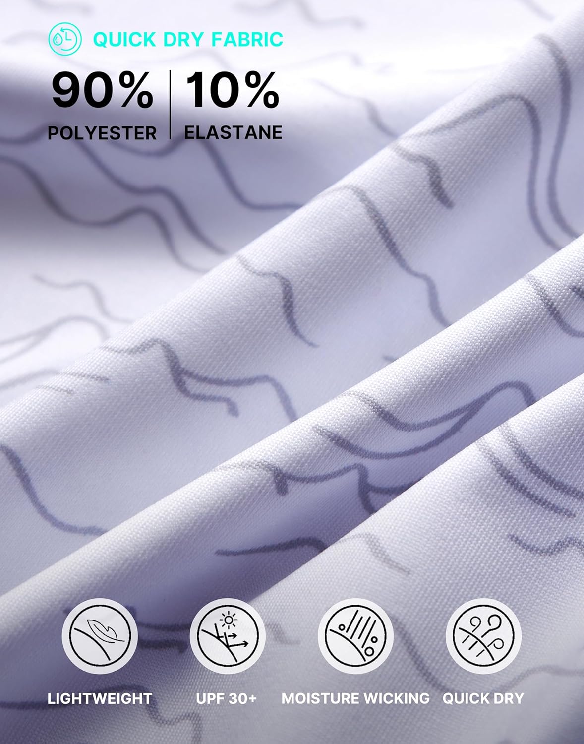 Obla Mens Golf Polo Shirts Short Sleeve Dry Fit Performance Moisture Wicking Casual Print Collared Golf Shirts for Men