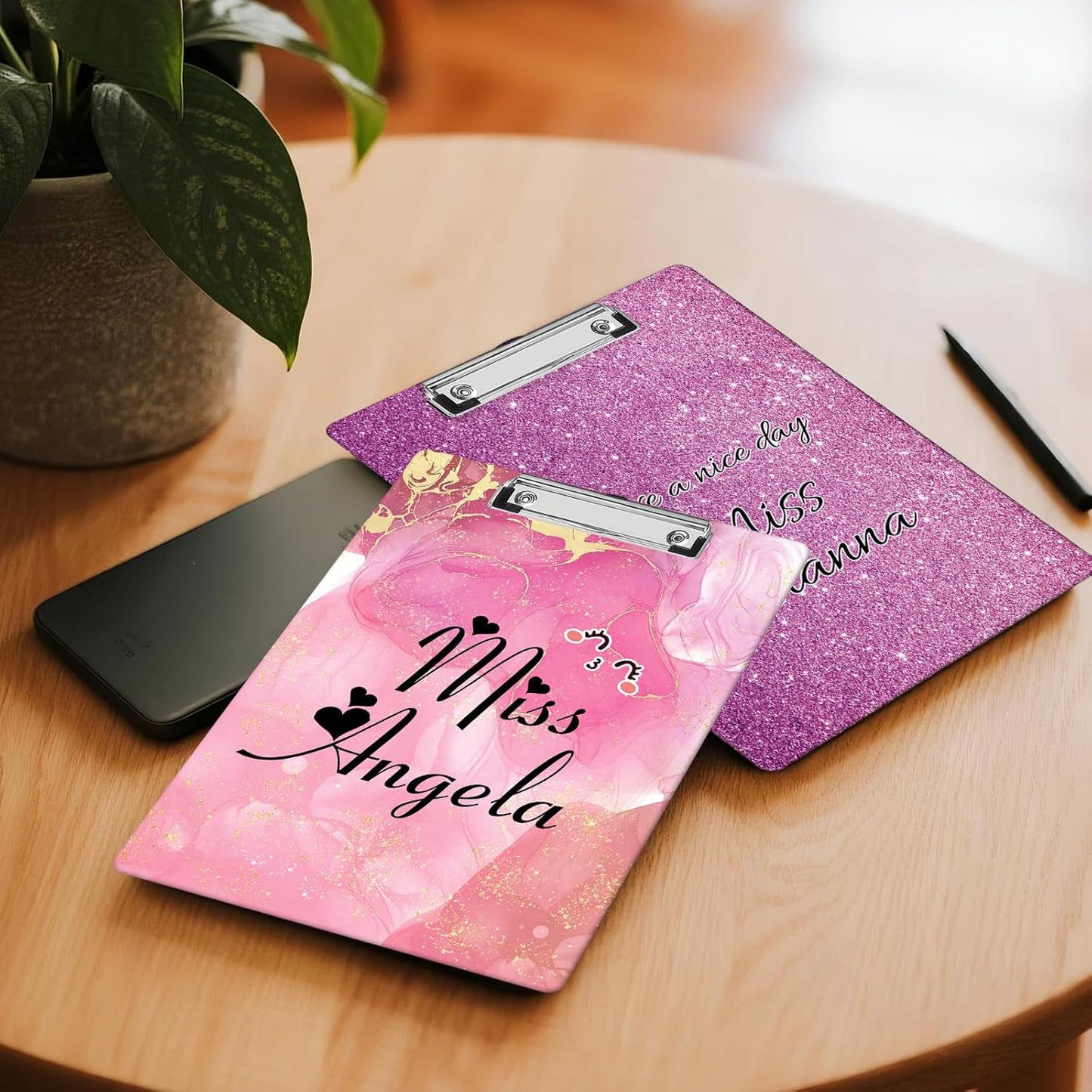 Custom Acrylic Wedding Clipboard with Name Photo Logo Personalized Clipboard for Kids Women Men Custom Back to School Gift for Teachers Nurses Classroom Office